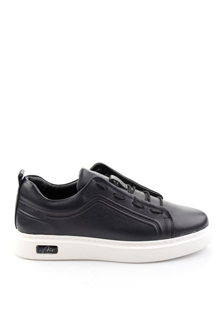 Lacivert Hakiki Deri Erkek Sneaker E01700178003