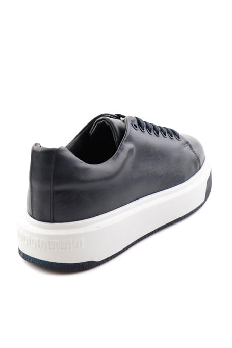 Lacivert Napa Hakiki Deri Erkek Sneaker E01401021443