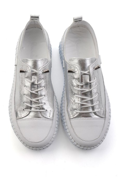 Lame Hakiki Deri Kadın Sneaker K01045250303