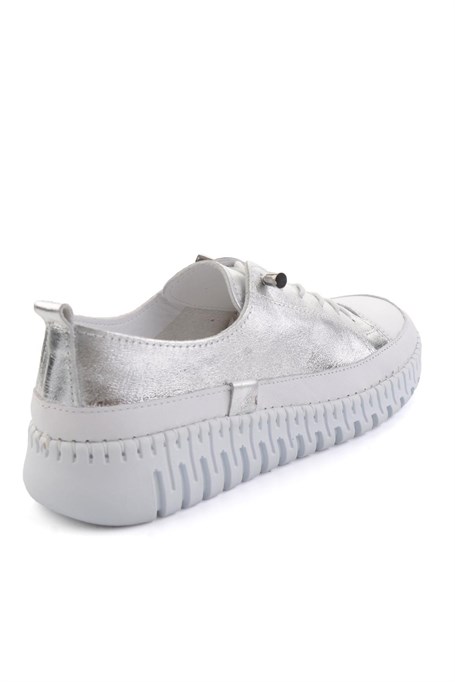 Lame Hakiki Deri Kadın Sneaker K01045250303