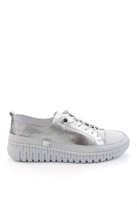 Lame Hakiki Deri Kadın Sneaker K01045250303