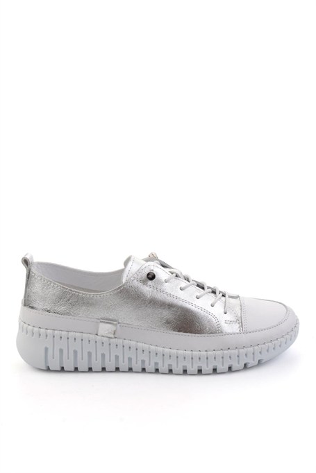 Lame Hakiki Deri Kadın Sneaker K01045250303