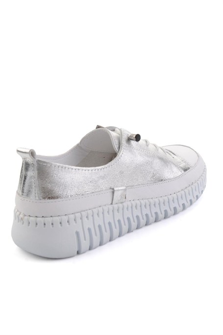 Lame Hakiki Deri Kadın Sneaker K01045250303