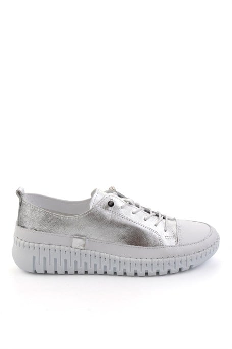 Lame Hakiki Deri Kadın Sneaker K01045250303