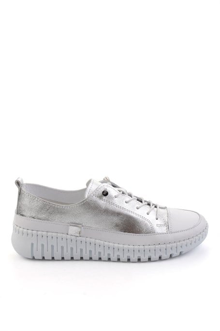 Lame Hakiki Deri Kadın Sneaker K01045250303