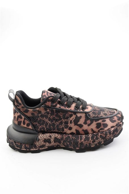 Leopar Siyah  Kadın Sneaker K01235003387