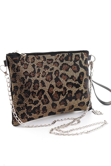 Leopar Taşlı  Kadın Abiye Çanta C06173101387