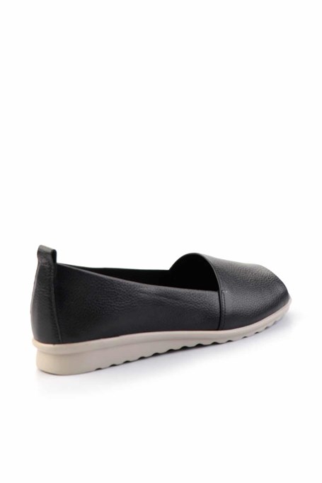 Mat Siyah Hakiki Deri Kadın Espadril K01582664003