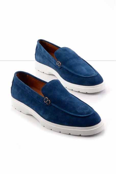 Mavi Hakiki Deri Erkek Casual Ayakkabı E01585722502