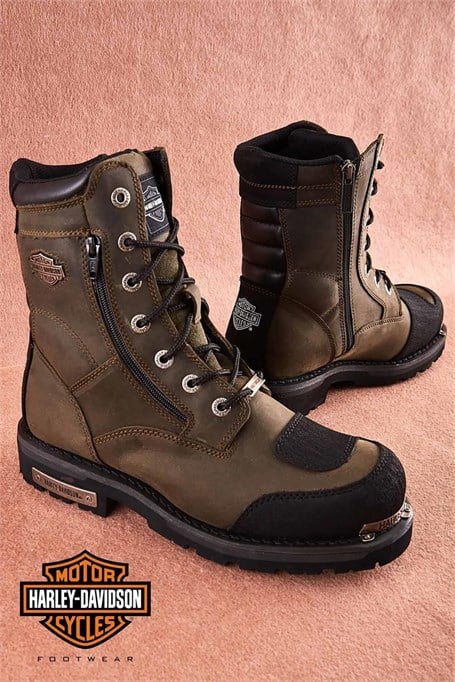 Olive Hakiki Deri Erkek Bot & Bootie HD1777055203