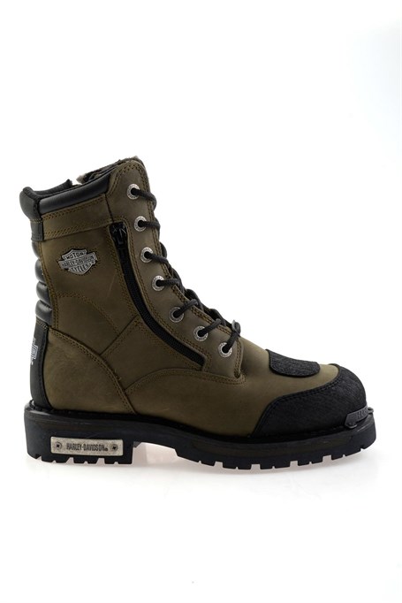 Olive Hakiki Deri Kadın Bot & Bootie HD0777032103