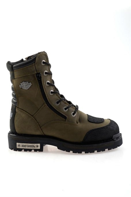 Olive Hakiki Deri Kadın Bot & Bootie HD0777032103