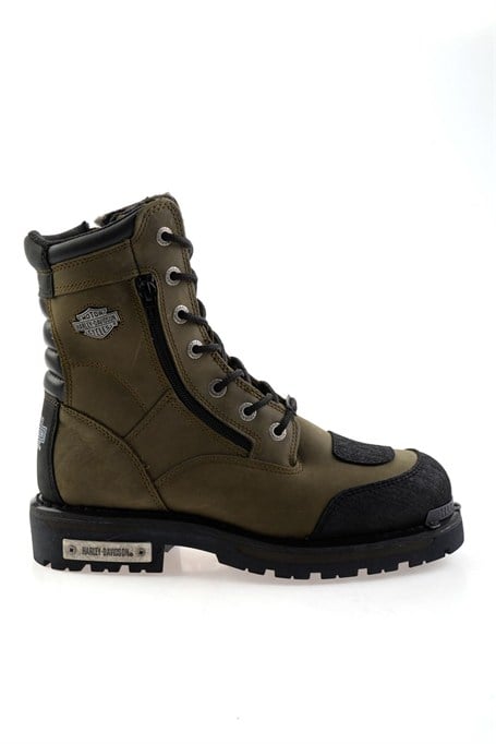 Olive Hakiki Deri Kadın Bot & Bootie HD0777032103