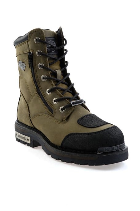 Olive Hakiki Deri Kadın Bot & Bootie HD0777032103