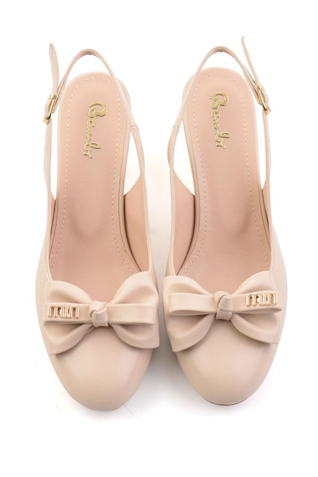 Parlak Bej  Kadın Klasik Topuklu Ayakkabı K01231514509