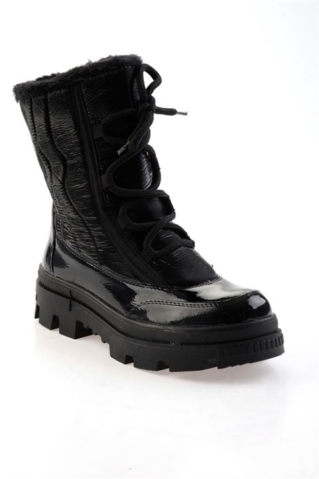 Parlak Siyah  Kadın Bot & Bootie K02179744167