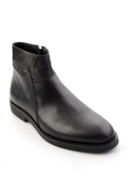 Siyah Antik Hakiki Deri Erkek Bot & Bootie E02648581741