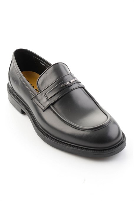 Siyah Antik Hakiki Deri Erkek Loafer Ayakkabı E01648629041