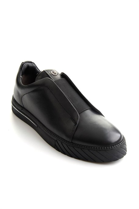 Siyah Antik Hakiki Deri Erkek Sneaker E01610197141