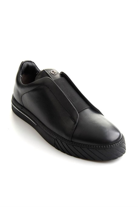 Siyah Antik Hakiki Deri Erkek Sneaker E01610197141