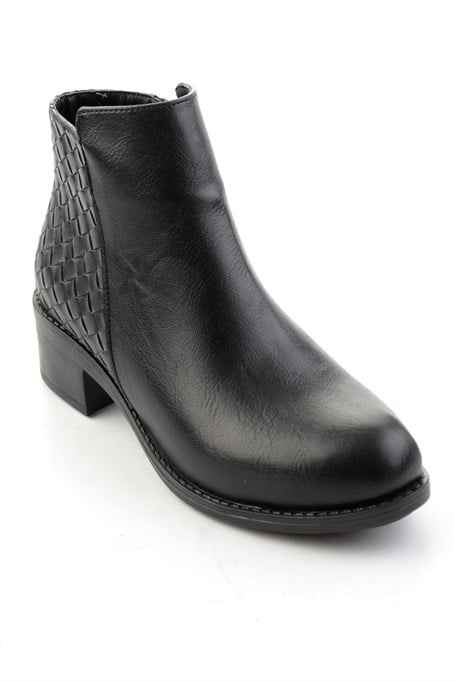 Siyah Baskılı  Kadın Bot & Bootie K02140432909