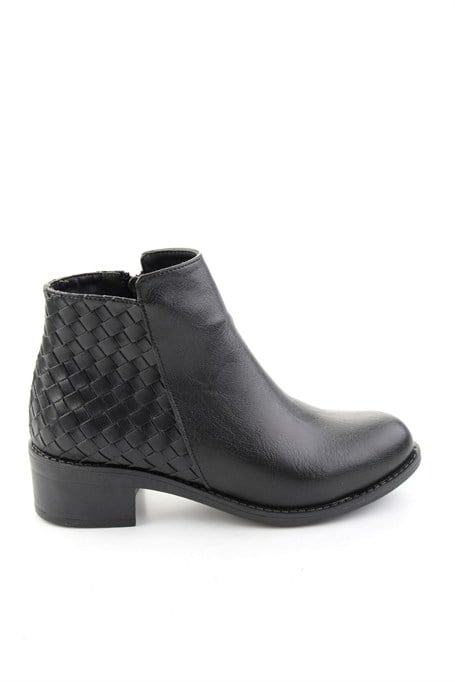 Siyah Baskılı  Kadın Bot & Bootie K02140432909