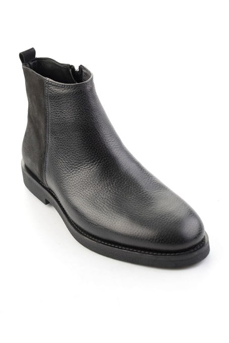 Siyah Floter Hakiki Deri Erkek Bot & Bootie E02648564940
