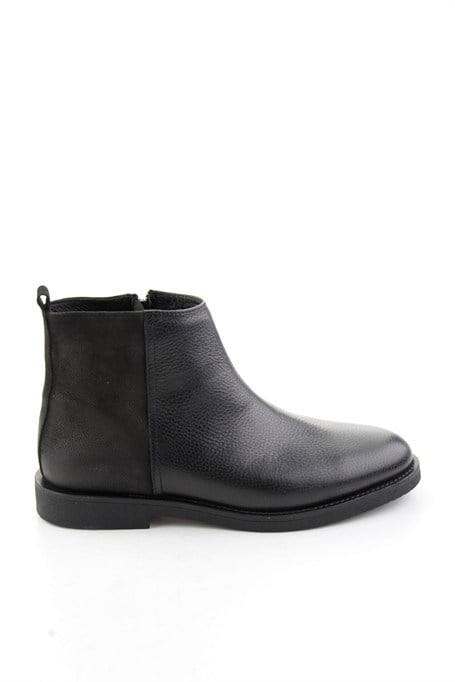 Siyah Floter Hakiki Deri Erkek Bot & Bootie E02648564940