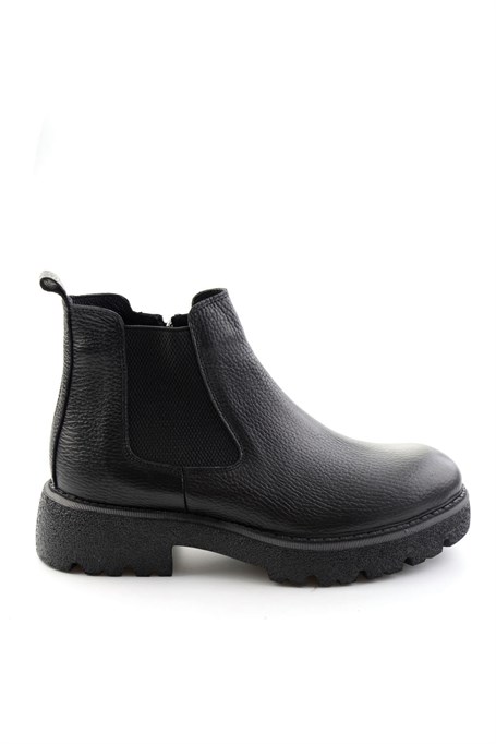 Siyah Floter Hakiki Deri Erkek Bot & Bootie E02698032640