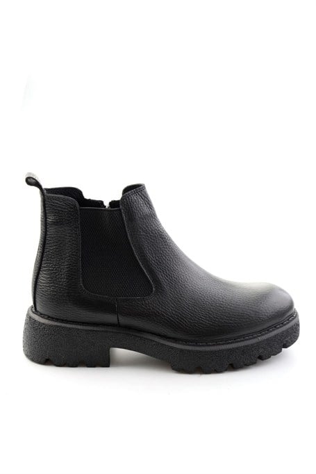 Siyah Floter Hakiki Deri Erkek Bot & Bootie E02698032640