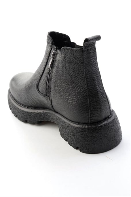 Siyah Floter Hakiki Deri Erkek Bot & Bootie E02698032640