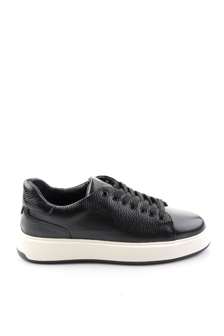 Siyah Floter Hakiki Deri Erkek Sneaker E01401120740