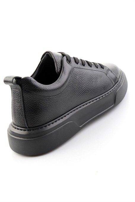 Siyah Floter Hakiki Deri Erkek Sneaker E01082020240