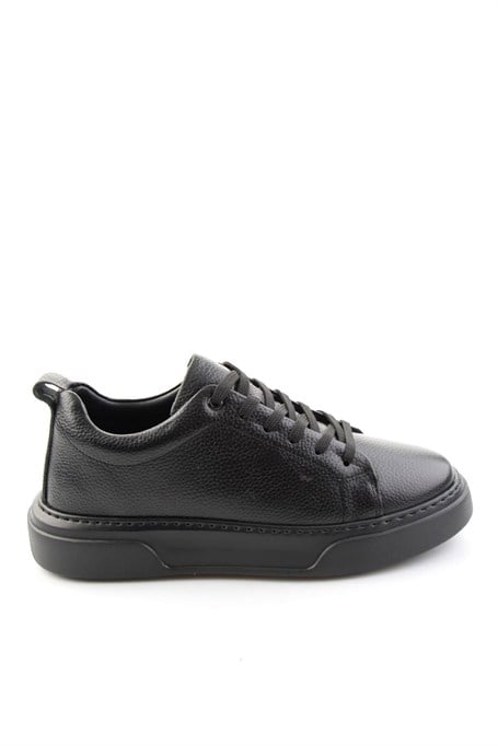 Siyah Floter Hakiki Deri Erkek Sneaker E01082020240