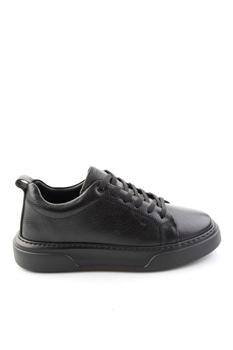 Siyah Floter Hakiki Deri Erkek Sneaker E01082020240