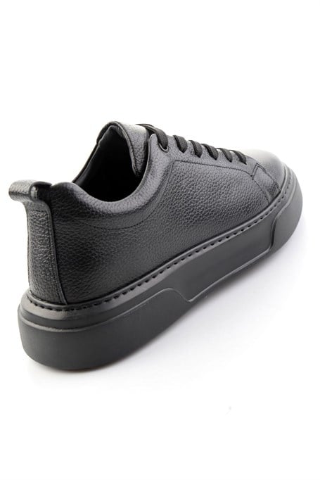 Siyah Floter Hakiki Deri Erkek Sneaker E01082020240