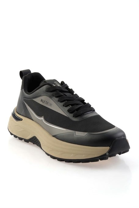 Siyah Gri  Erkek Sneaker E01175526122