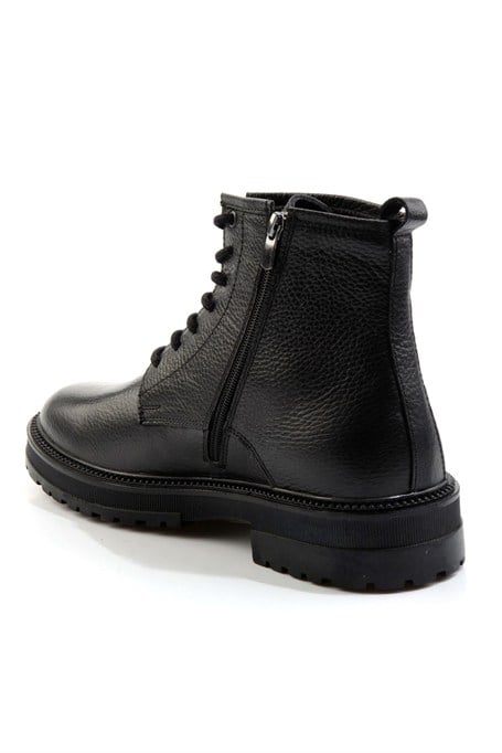 Siyah Hakiki Deri Erkek Bot & Bootie E02594401340