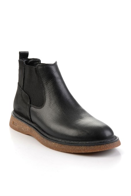 Siyah Hakiki Deri Erkek Bot & Bootie E02594000140