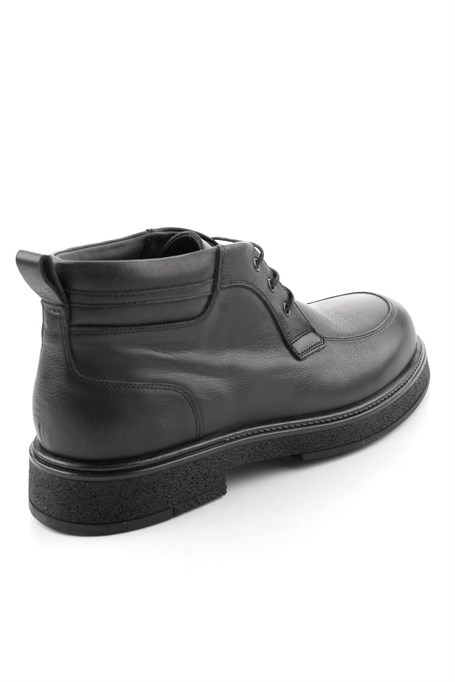 Siyah Hakiki Deri Erkek Bot & Bootie E02589690503