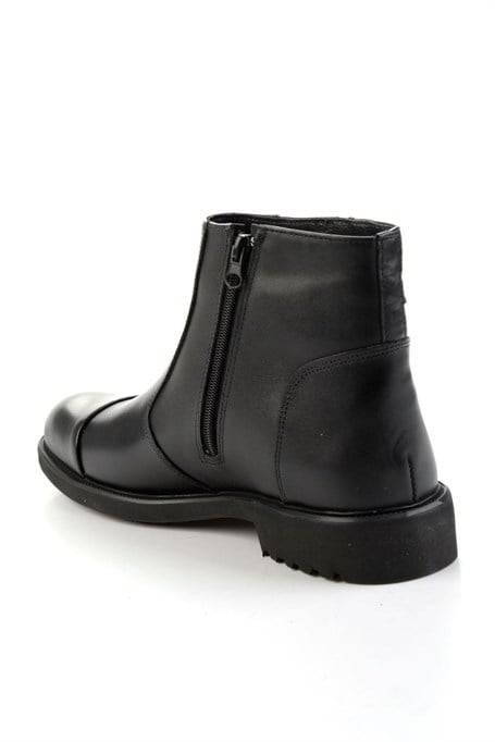 Siyah Hakiki Deri Erkek Bot & Bootie E02401031203