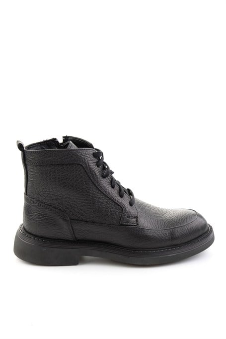 Siyah Hakiki Deri Erkek Bot & Bootie E02597111003