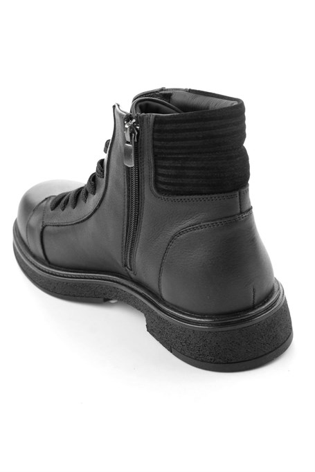 Siyah Hakiki Deri Erkek Bot & Bootie E02589670103