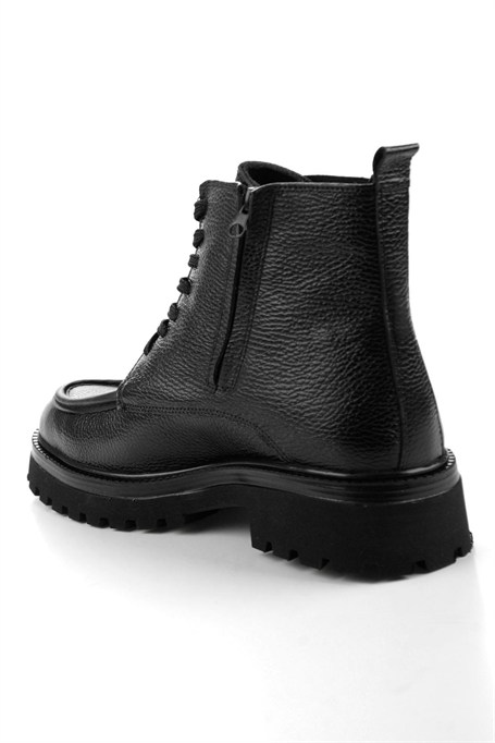 Siyah Hakiki Deri Erkek Bot & Bootie E02401070240