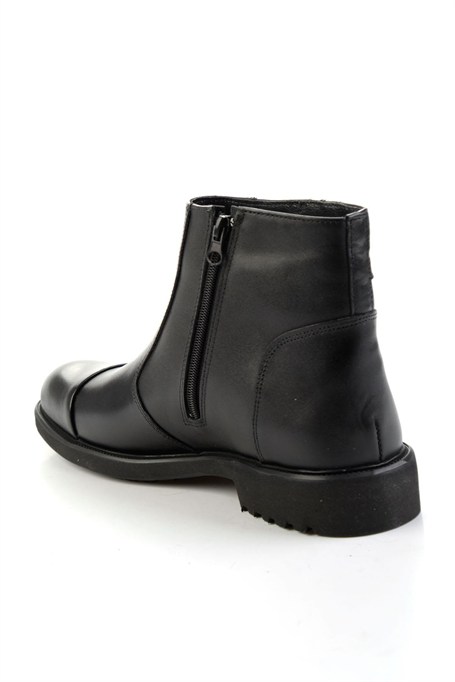 Siyah Hakiki Deri Erkek Bot & Bootie E02401031203