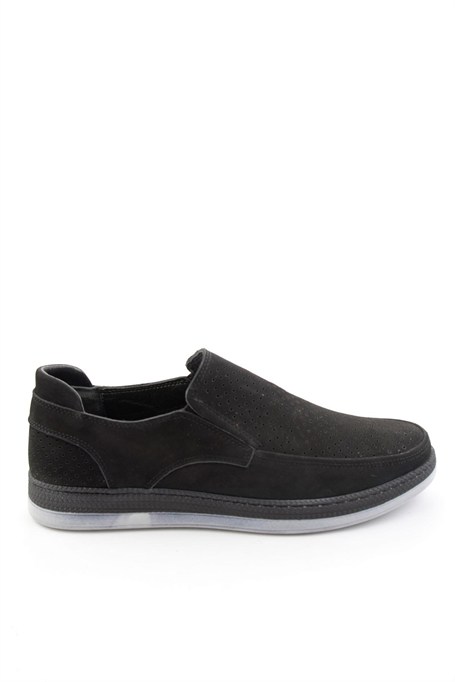 Siyah Hakiki Deri Erkek Casual Ayakkabı E01795214301