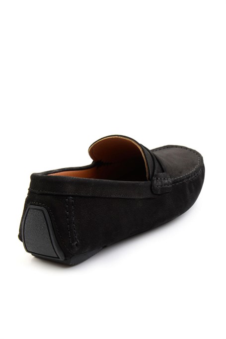 Siyah Hakiki Deri Erkek Loafer Ayakkabı E01547007801