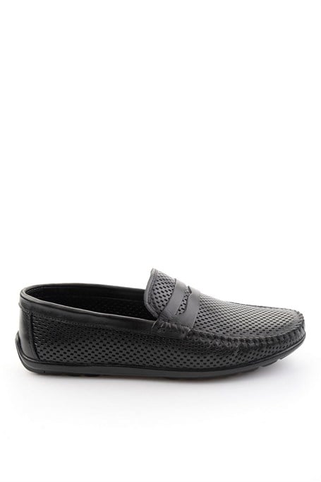 Siyah Hakiki Deri Erkek Loafer Ayakkabı E01697033003
