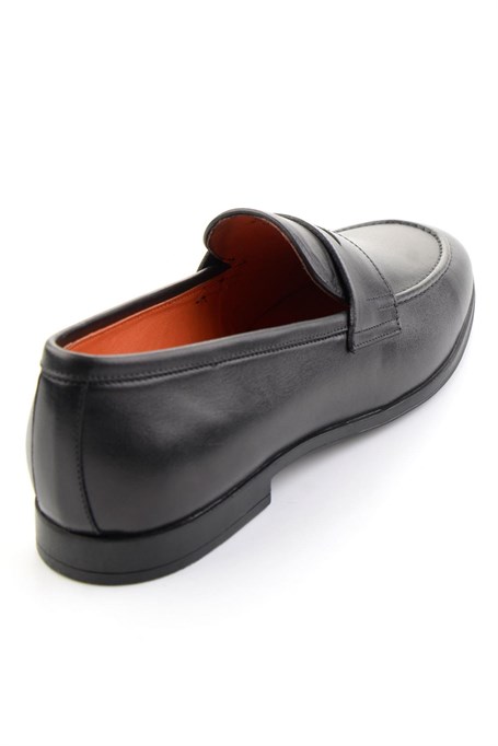 Siyah Hakiki Deri Erkek Loafer Ayakkabı E01648611803