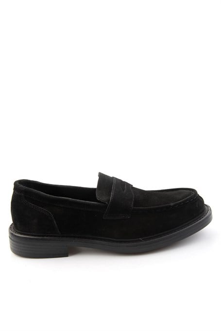 Siyah Hakiki Deri Erkek Loafer Ayakkabı E01905003602